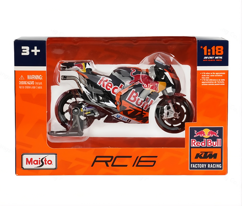 Motos Miniatura KTM 2023 Jack Miller #43 y Brad Binder #33, Vista Frontal Caja Original