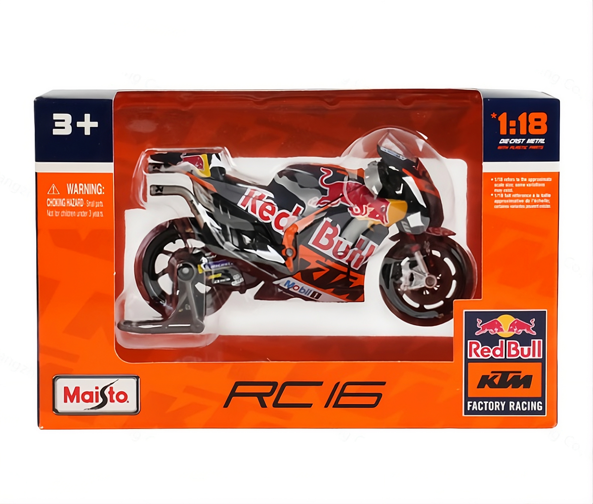 Motos Miniatura KTM 2023 Jack Miller #43 y Brad Binder #33, Vista Frontal Caja Original